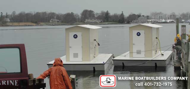 Custom Made Floating Restroom by Marine Boatbuilders